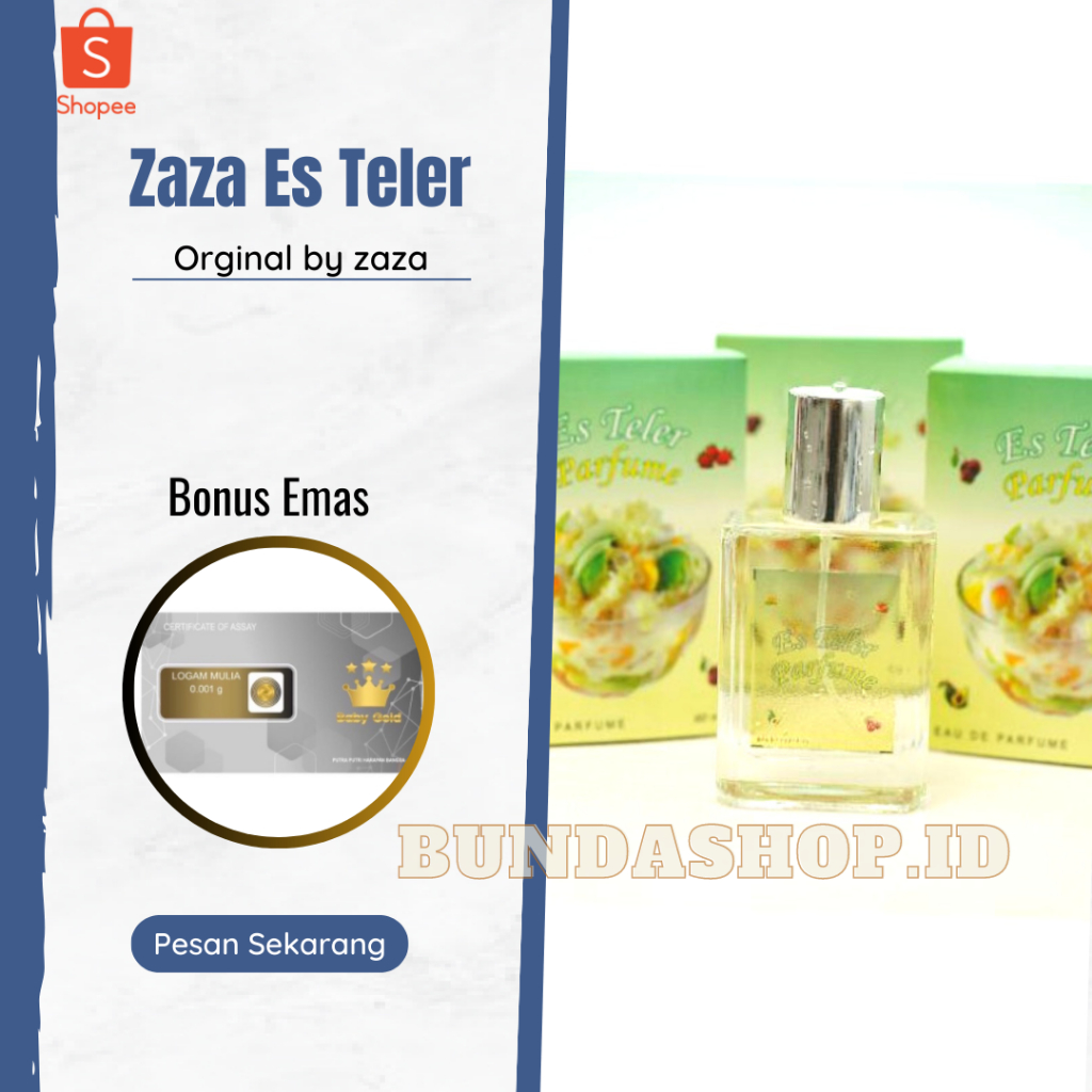 Parfum Zaza Es Teler Original Ukuran 50ml Bonus Emas