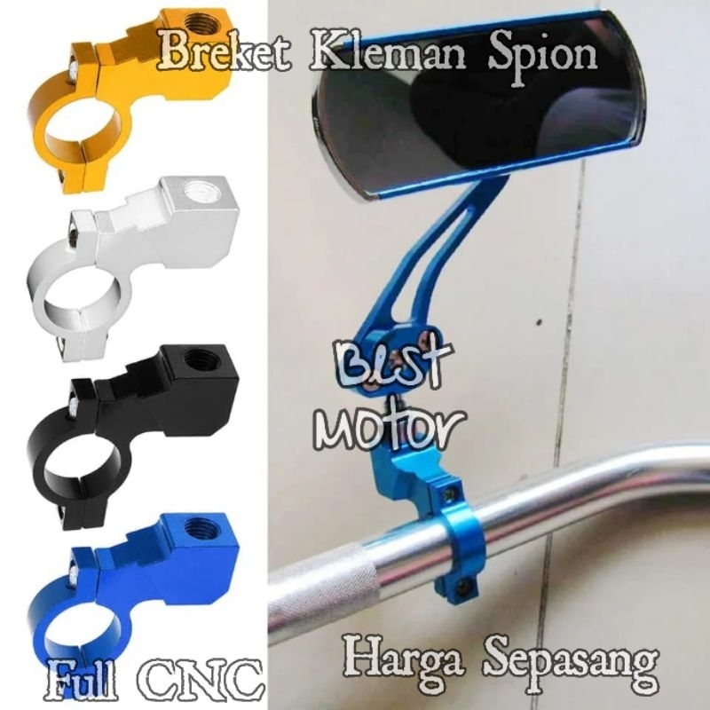 Breket Spion Bracket Dudukan Spion Kanan Kiri Full CNC Universal drat Honda Harga Sepasang