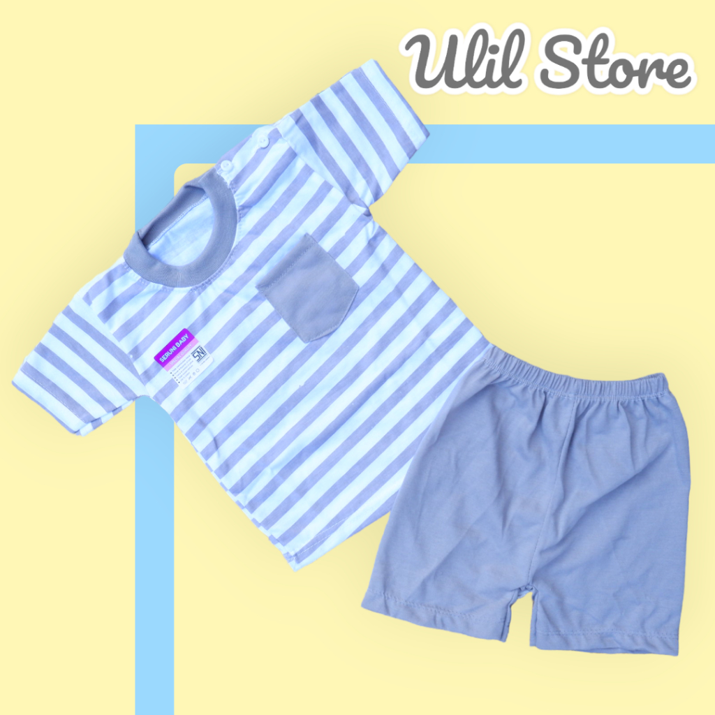 Set Setelan Baju Bayi Pendek Seruni Baby Salur