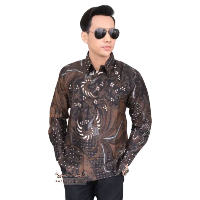 Agrapana Baju Batik Pria Lengan Panjang Batik Premium Modern Rajata Size M L XL XXL