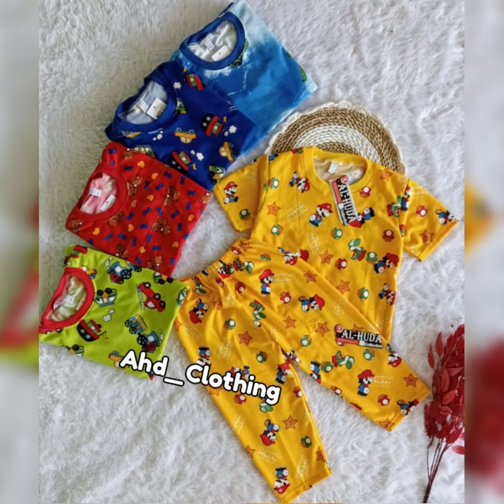 Setelan piyama anak laki laki perempuan usia 8 bulan-6 tahun | Stelan anak laki laki perempuan | Set