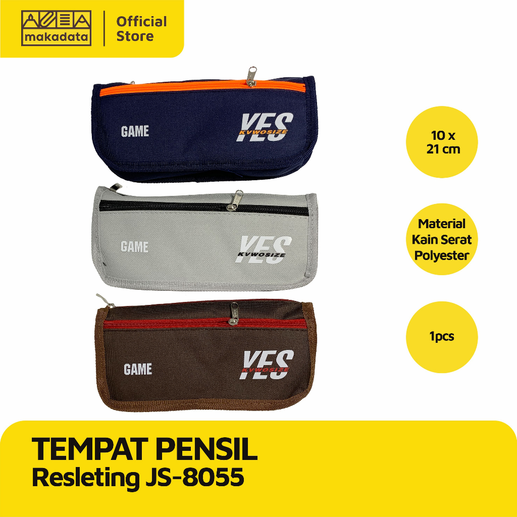 

PENCIL CASE / TEMPAT PENSIL KAIN JS-8055 (1 PCS) MURAH