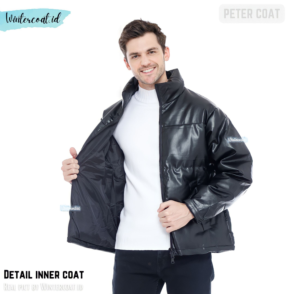 Men leather coat winter import Peter hangat gunung jacket kulit tebal big size musim dingin autumn man jaket