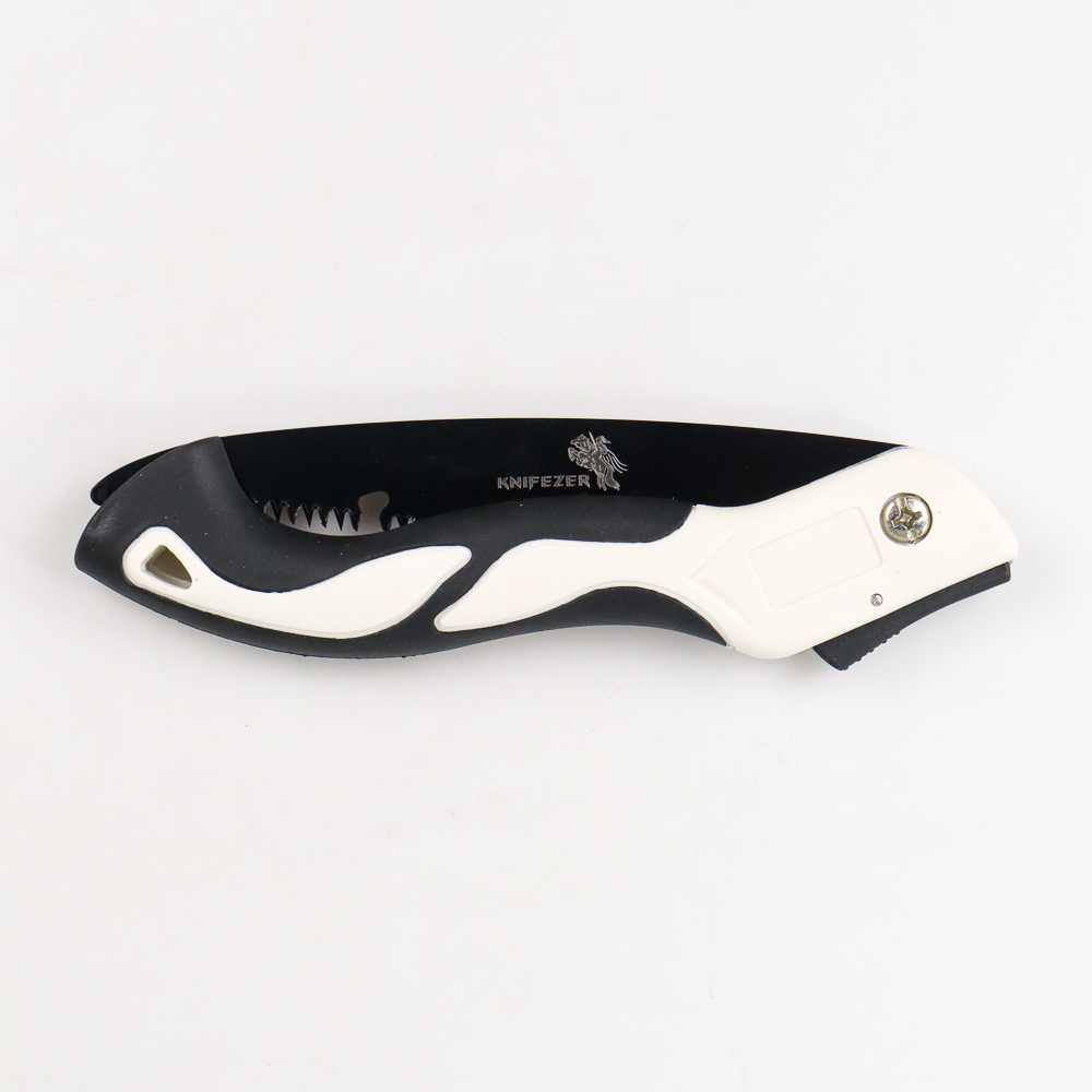 KNIFEZER Gergaji Lipat Portabel Folding Wood Hand Saw - LA146 - Black