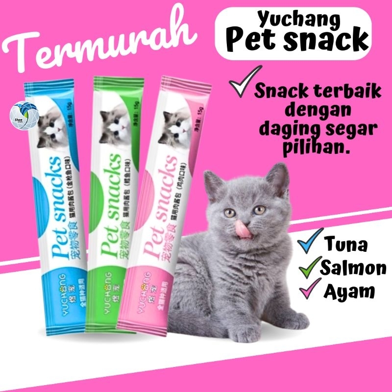 Pet Snack Cat Snack Cemilan Kucing kitten Adult 15gr Penggemuk Kucing Shaestore15