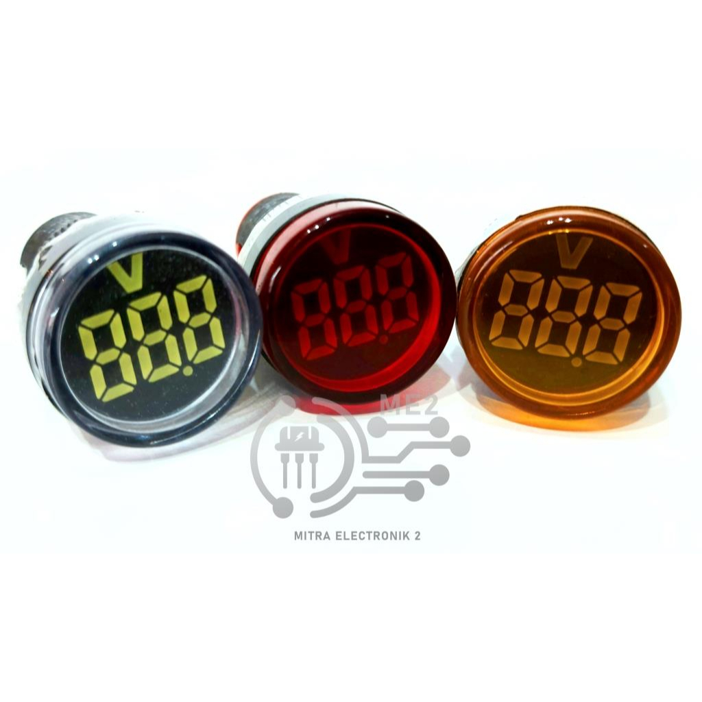 Pilot Lamp  22mm Led Voltmeter Digital 60-500v Ampermeter 0-100a HZ Frequensy Meter 20-75 hz ad 16-22dhz Angka Besar