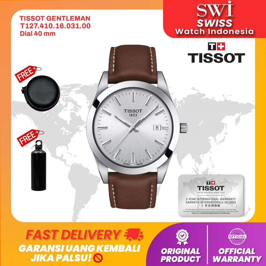 Jam Tangan Pria Analog Tissot T127.410.16.031.00 Gentleman