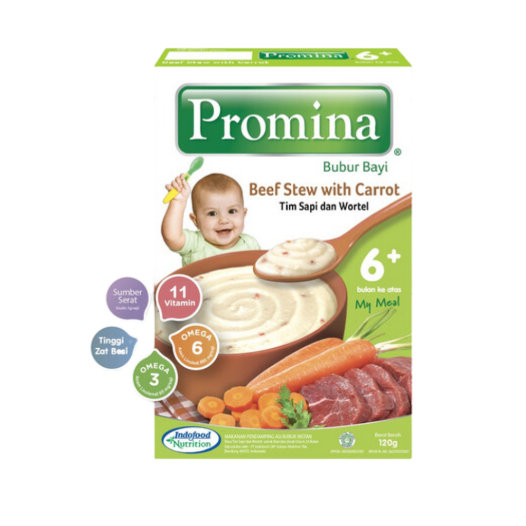 PROMINA BUBUR TIM SAPI WORTEL BAYI 120 G 6+ BULAN MAKANAN BAYI