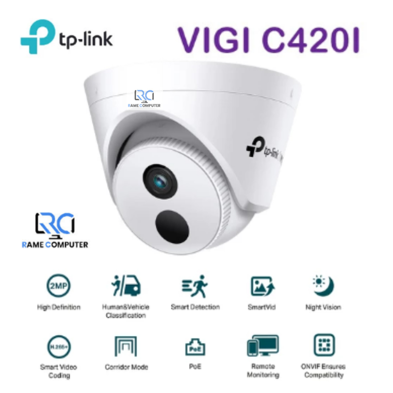 Tp-Link Camera VIGI C420I 2MP IR Turret Network Camera C 420I - 2.8mm