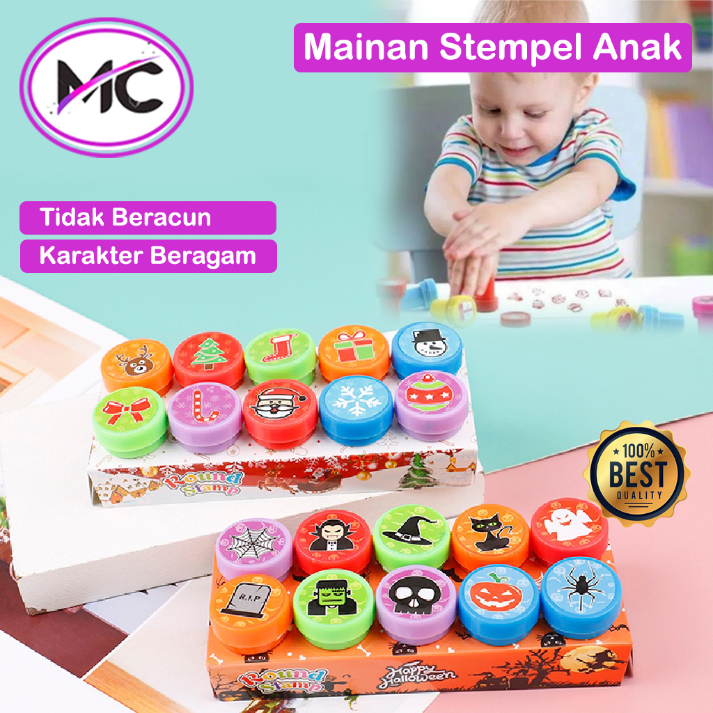 Cap Mainan Anak Karakter Lucu Stempel Mini Stamp Mainan Edukasi Murah