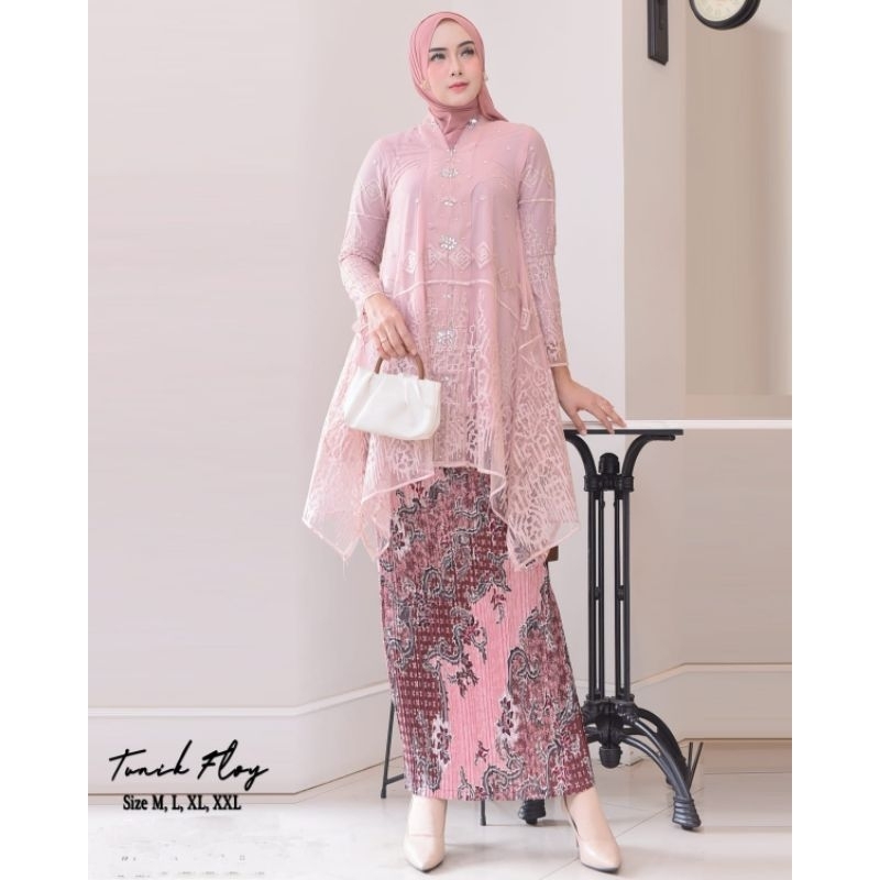 Stelan Kebaya Tunik Floy Payet  Original Butik