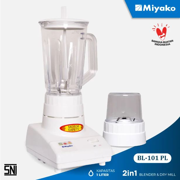 Miyako Blender 2 in 1 Plastik BL-101 PL 1 liter