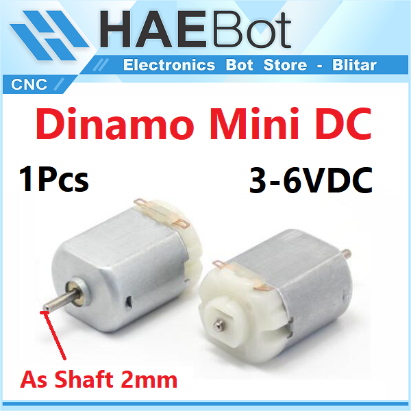 [HAEBOT] Motor DC Mini 3V - 6V Dinamo Tamiya Mainan Mini Mobil Car Shaft 2mm Kecil