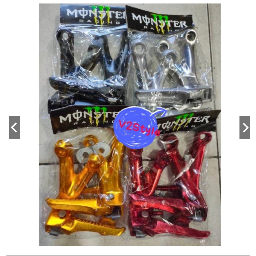 FOOTSTEP SATRIA FU BELAKANG GANTUNG STEP SATRIA FU RED GOLD BLACK CHROME FOOT STEP GANTUNG power foo