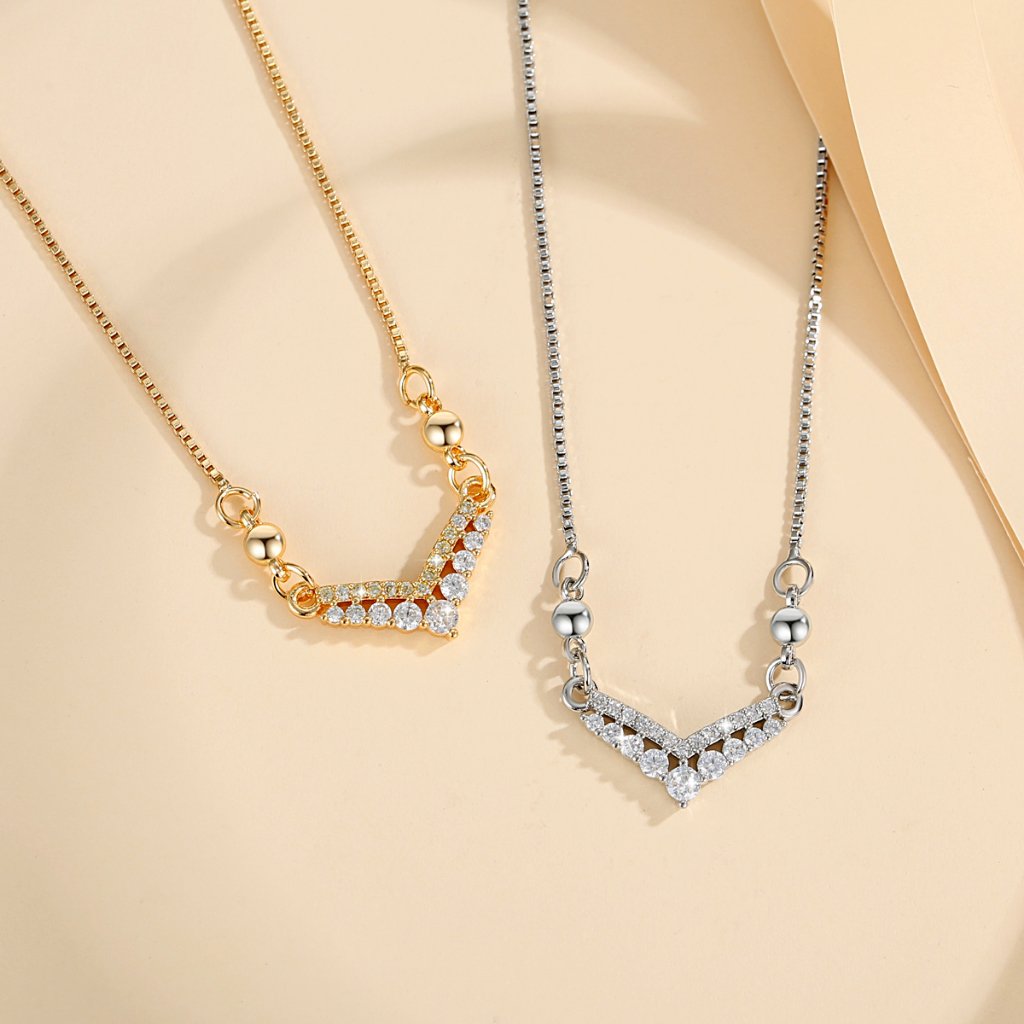 Y074 [COD✔] Kalung Fuji Titanium Kristal Emas Wanita Anti Karat Perhiasan Korea