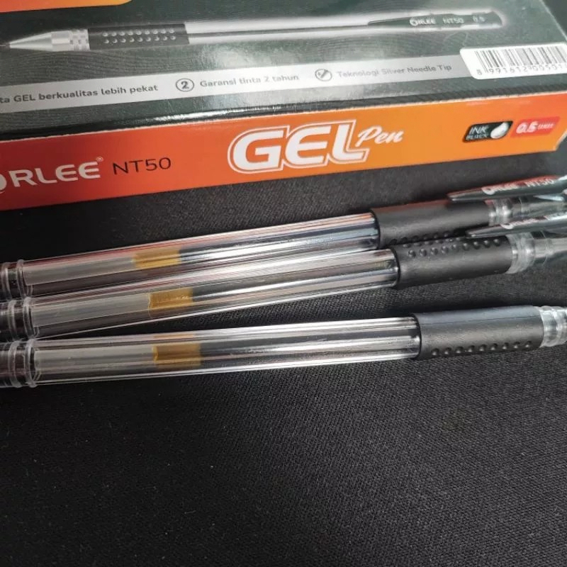 

Pulpen/ Bolpoin/ Bolpen Gel 0,5mm Merek Orlee NT50 Mini 1 Pack (isi 12pcs)