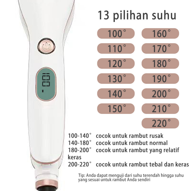 E ONE catokan rambut smoothing ion 2in1 curly dan lurus catok pelurus rambut salon - Garansi 1 tahun