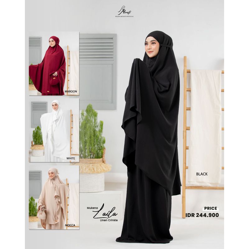 mukena rukuh arrafi | mukena laila arrafi | mukena rukuh crinckle arrafi