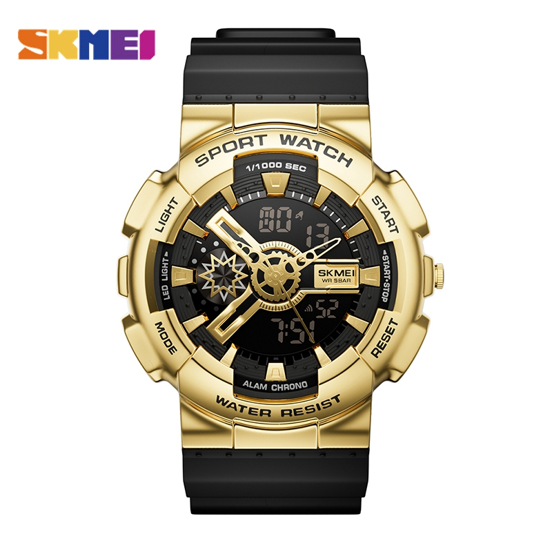 SKMEI jam tangan pria casual waterproof  jam tangan sport digital laki laki analog watch anti air 5ATM