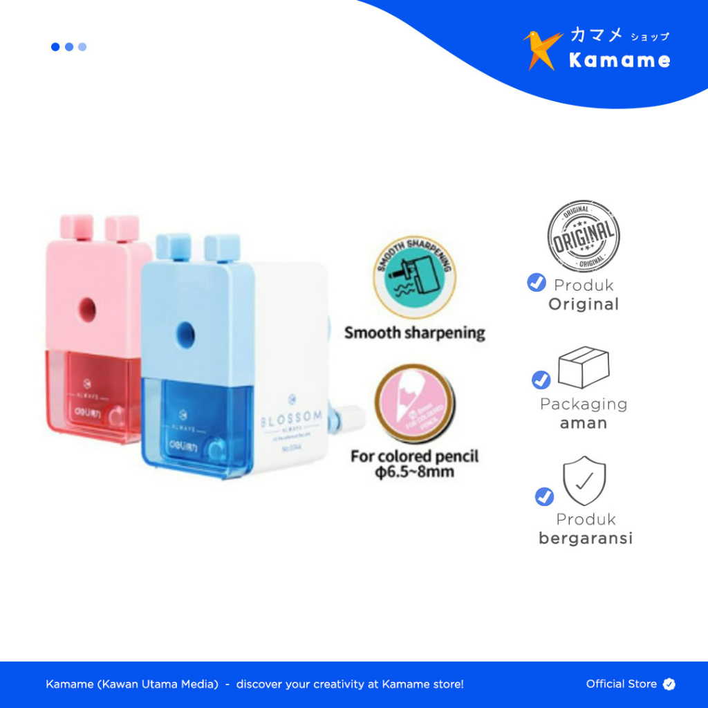 

Deli Rotary Pencil Sharpener - Blossom Rautan Putar Rautan Meja Anti Selip 0744 - Kamame