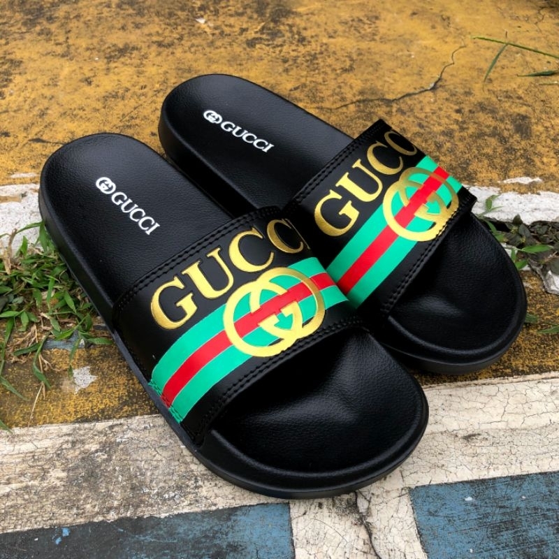 SENDAL PRIA MURAH SLIDE, SANDAL GUCCI IMPORT, SANDAL SLIDE GUCCI