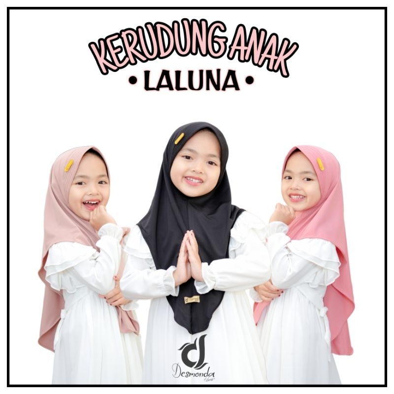 KERUDUNG ANAK INSTAN LALUNA 3-7TH ALLSIZE BY DESMONDA HIJAB