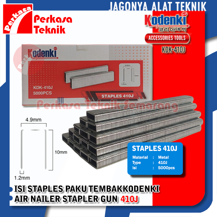 

KODENKI Isi Staples Angin 410J Air Stapler Refill Paku Tembak U 4X10MM