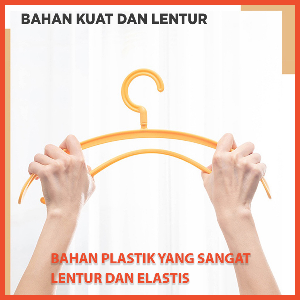 GANTUNGAN BAJU HANGER PLASTIK | PLASTIC HANGER PAKAIAN LAUNDRY ANTI SLIP WARNA