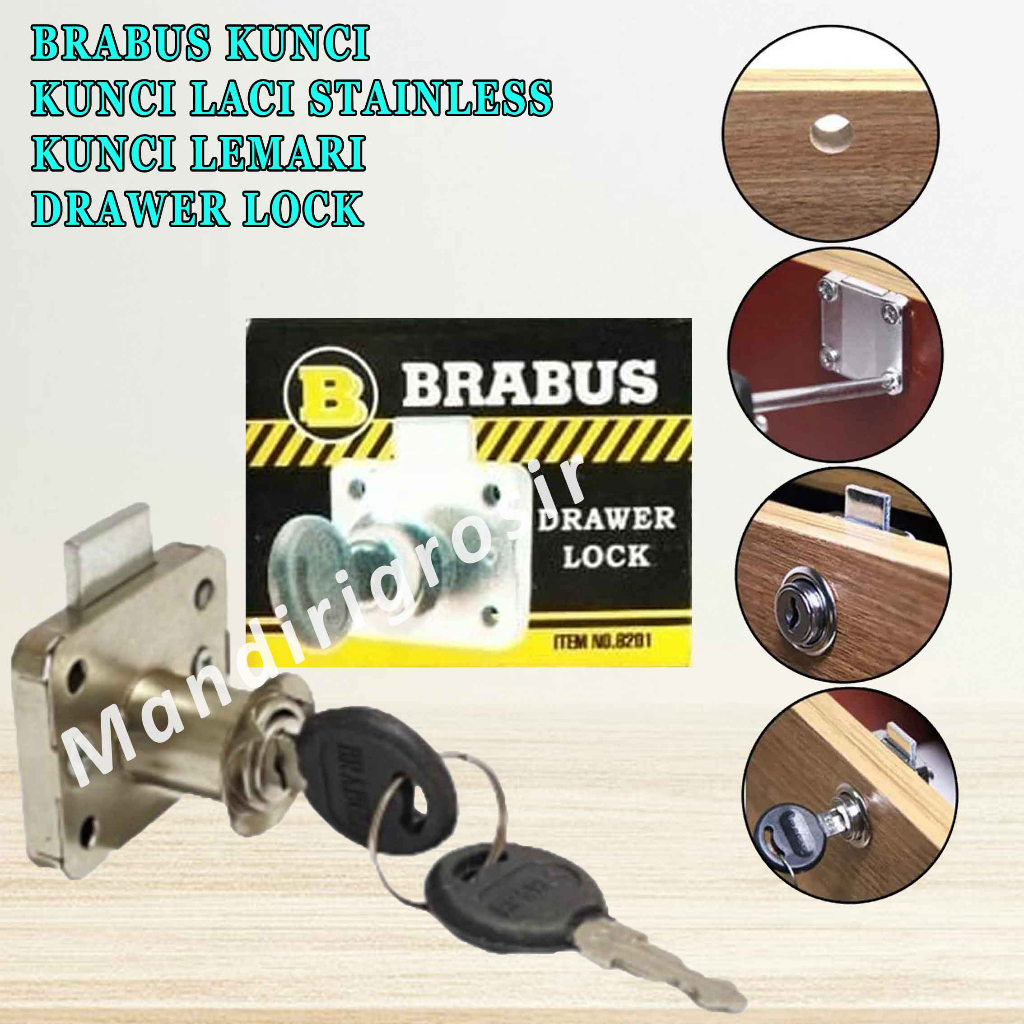 Kunci Laci* Brabus* Drawer Lock* Kunci Lemari