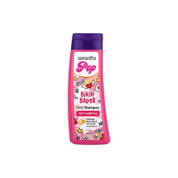 SAMANTHA POP 2IN1 SHAMPOO BIKIN BAPER 180ML
