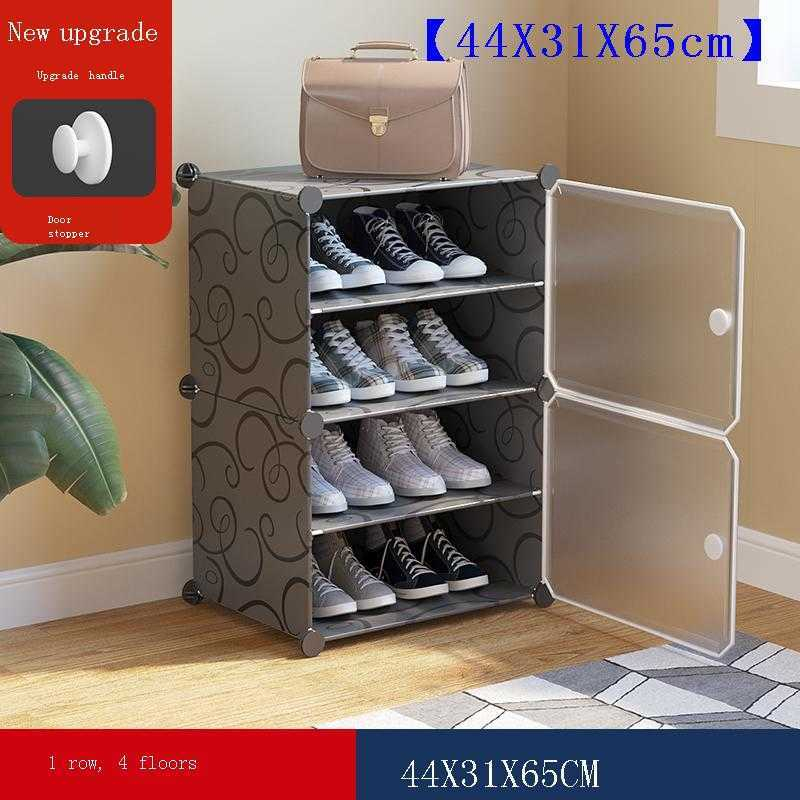 Rak Sepatu Sendal 4 Susun Shoe Shelf Cabinet Tempat Penyimpanan Spatu Sandal Rack Pelindung Debu Kotoran