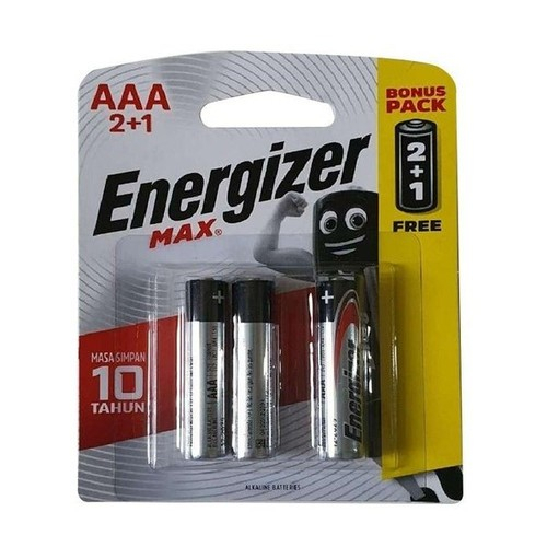 Baterai Energizer MAX AAA / A3 2+1 Pack Isi 3 LR6 1.5V Alkaline Batre  1 Box isi 12 Pack