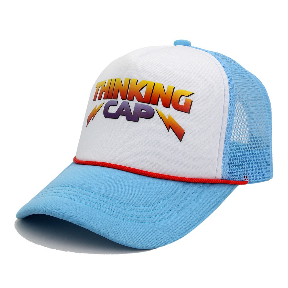 topi Trucker jaring Retro untuk pria dan wanita kuning hijau