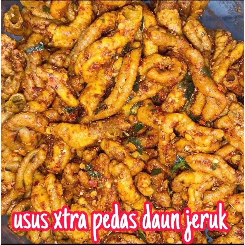 

Usus Crispy Daun Jeruk Xtra Pedas 250 gr