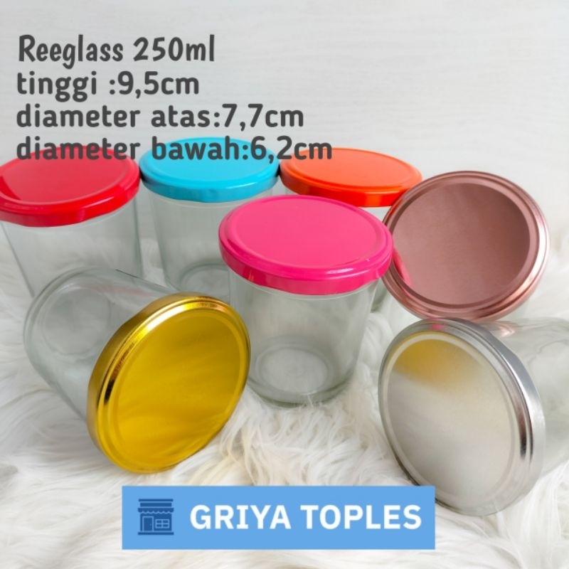 TOPLES 250ML / REGLASS 250ML / TOPLES KACA 250ML