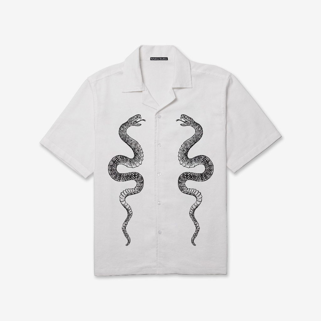 ARHOLMA STUDIOS - OVERSIZED SHIRT 'RATTLE' WHITE