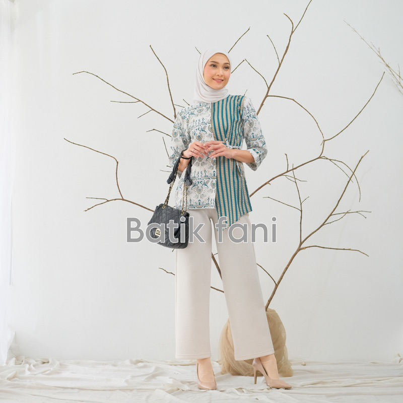 BAJU BATIK WANITA MODERN MONALISA GENES M,L,XL asli PEKALONGAN