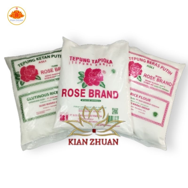 Rose Brand Aneka Tepung / Tepung Beras / Tepung Ketan / Tepung Tapioka ±500gr