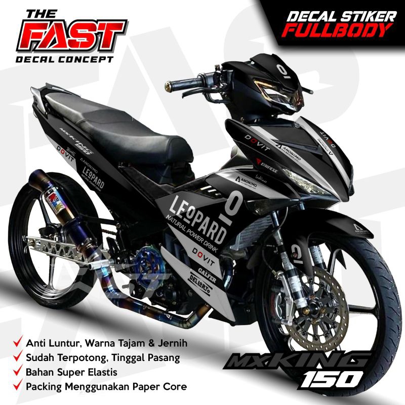 Stiker Decal Motor Mx King New Full Body Polos Ohlins Simpel Striping Yamaha Jupiter Mx King