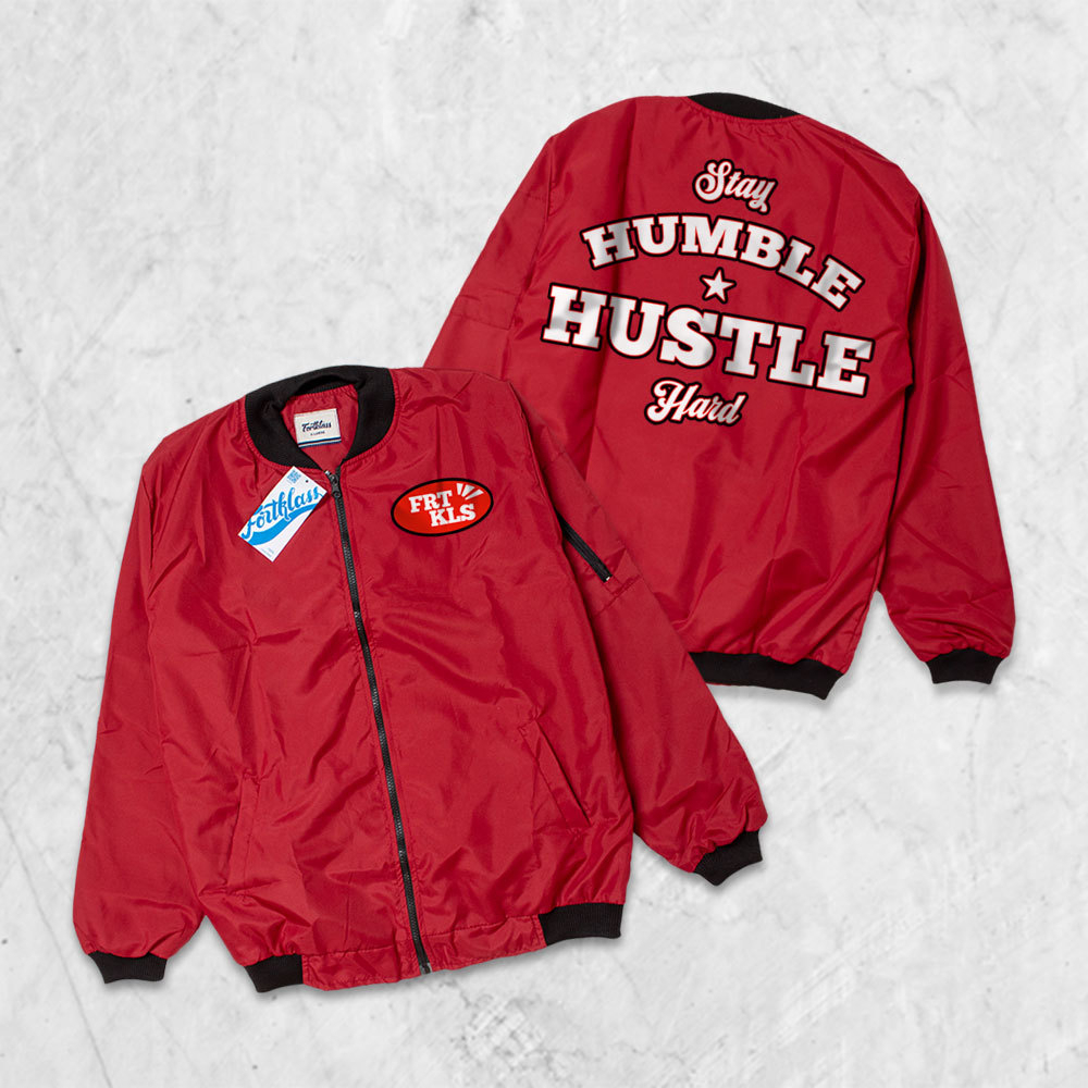 HIPNOP Gafi HUMBLE Jaket Bomber Polos Sablon Pria Variasi Warna Unisex Jaket Sablon