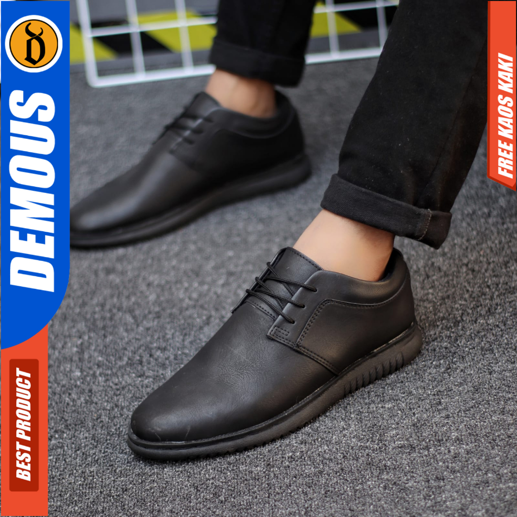 Sepatu Formal Casual Tali Hitam Pantofel Docmart Pria