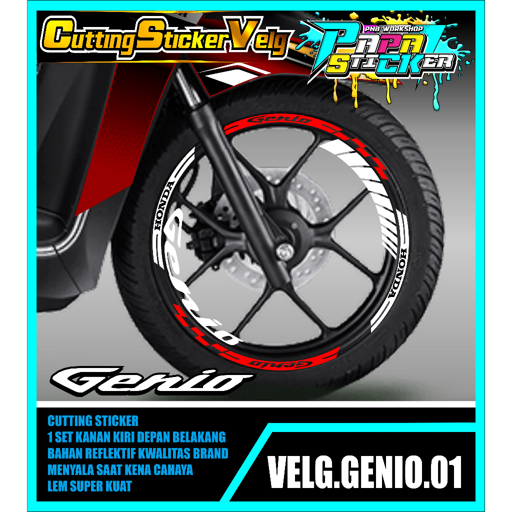 STIKER  VELG GENIO CUTTING STICKER VELG GENIO CUTTING VARIASI 01