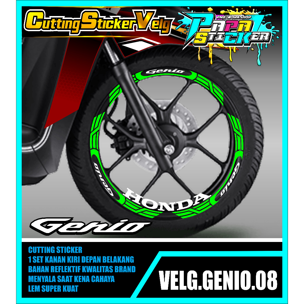 STIKER  VELG GENIO CUTTING STICKER VELG GENIO CUTTING VARIASI 08