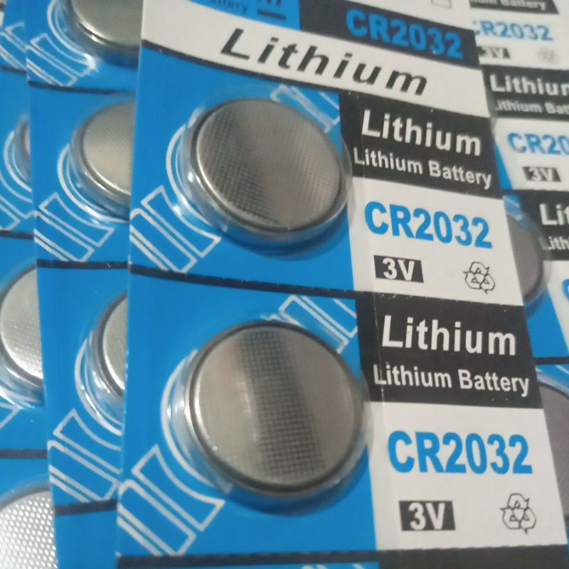 Baterai LITHIUM CR2032 Biru 3v Baterai Kancing Koin