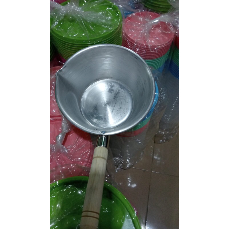 Panci Susu atau Panci Mie Aluminium Gagang Kayu | Panci Murah | Panci Rebus