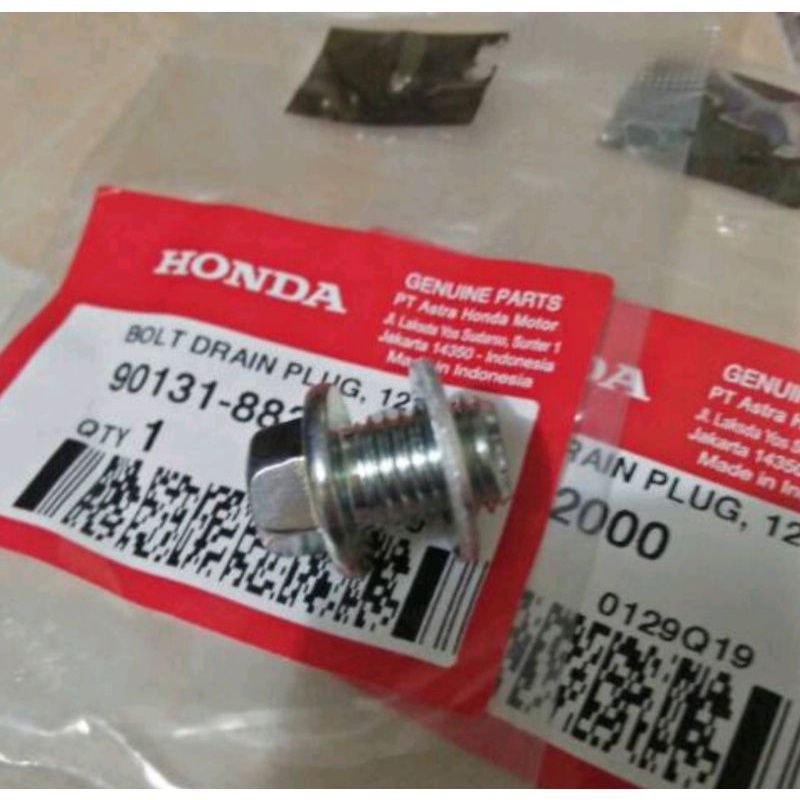 Baut Tutup Oli Dan Ring Oli Mesin Bawah Beat Scoopy Genio Vario Pcx Ori Honda AHM