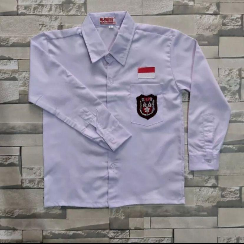 Termurah !!! Baju Seragam Sekolah SD Kemeja Putih Lengan PANJANG Bendera