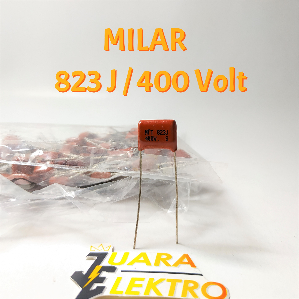 Capasitor Milar 823J / 400V Merah | Kapasitor Milar 823 J / 400 Volt