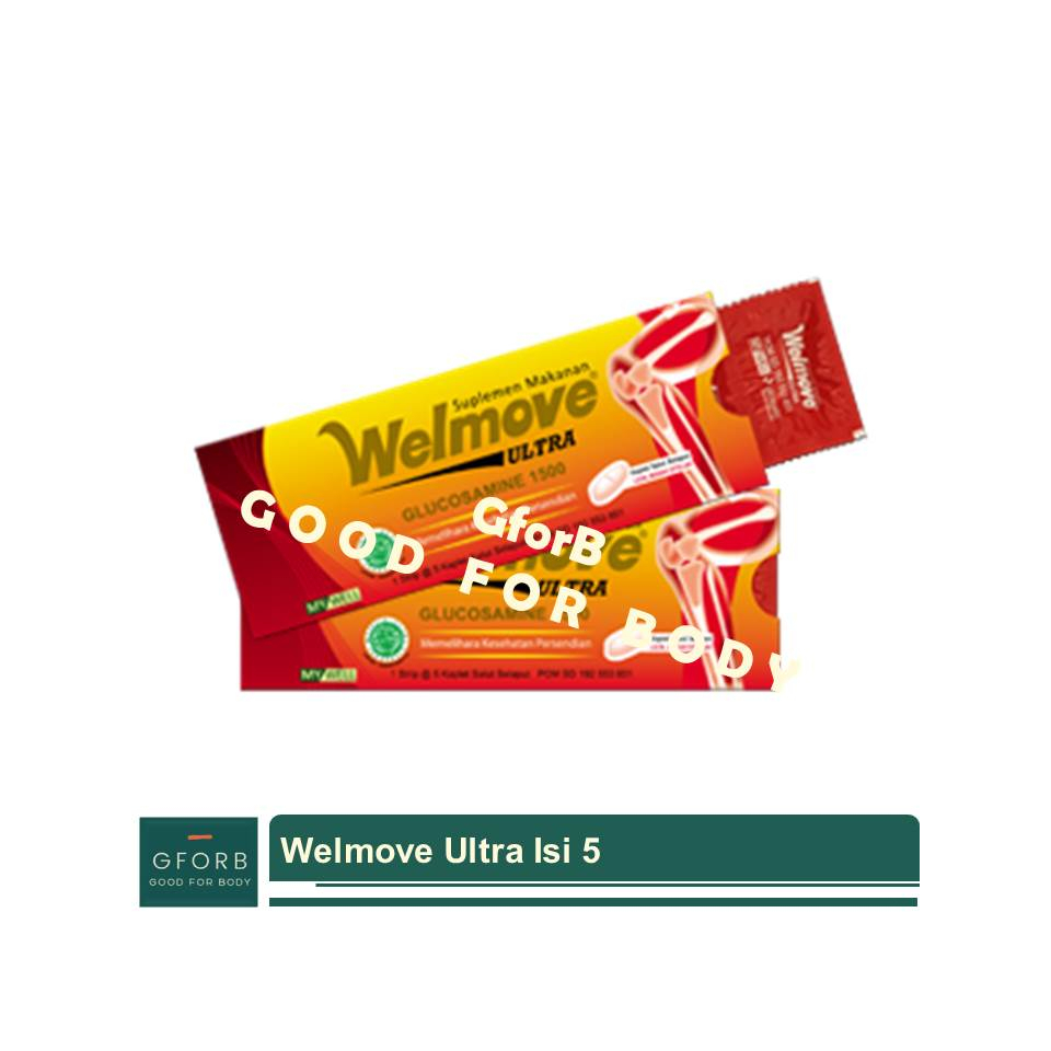 Welmove Ultra Strip Isi 5 Kaplet Glucosamine 1500 mg Wellmove