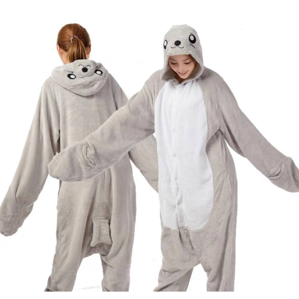 BAJU ONESIE KOSTUM SINGA LAUT SEA LIONS ABU ABU PIYAMA COSPLAY KIGURUMI IMPOR